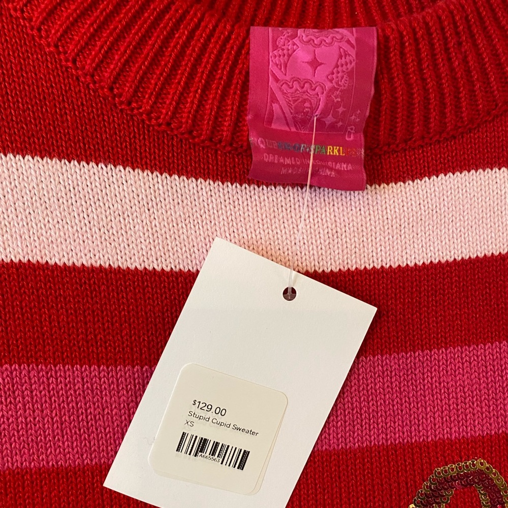QUEEN OF SPARKLES Red Cupid Sweater - Picture 6 of 8